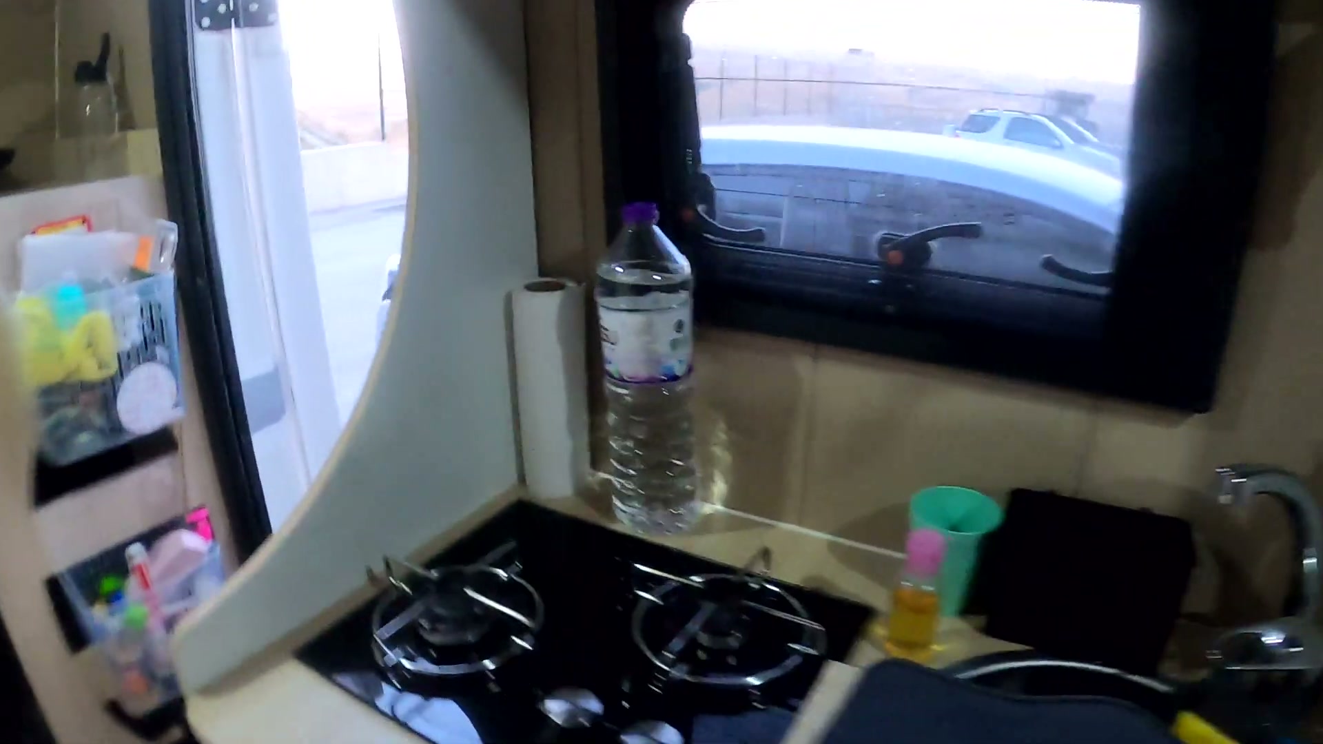 Karavan mutfagi sabit ocak ve tezgah